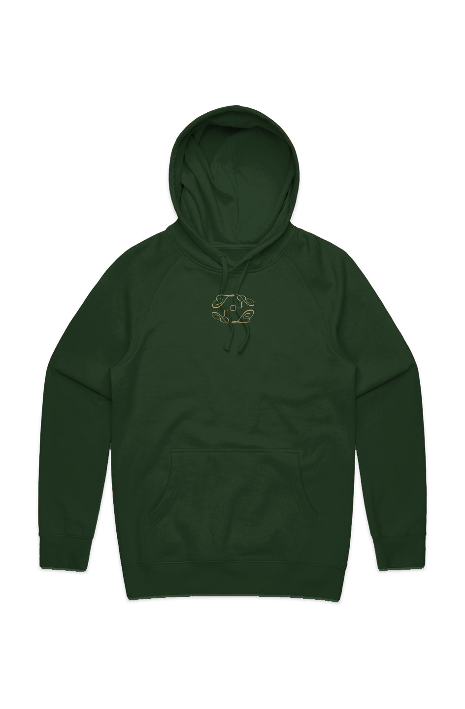 TR Script Hoodie - Green & Gold