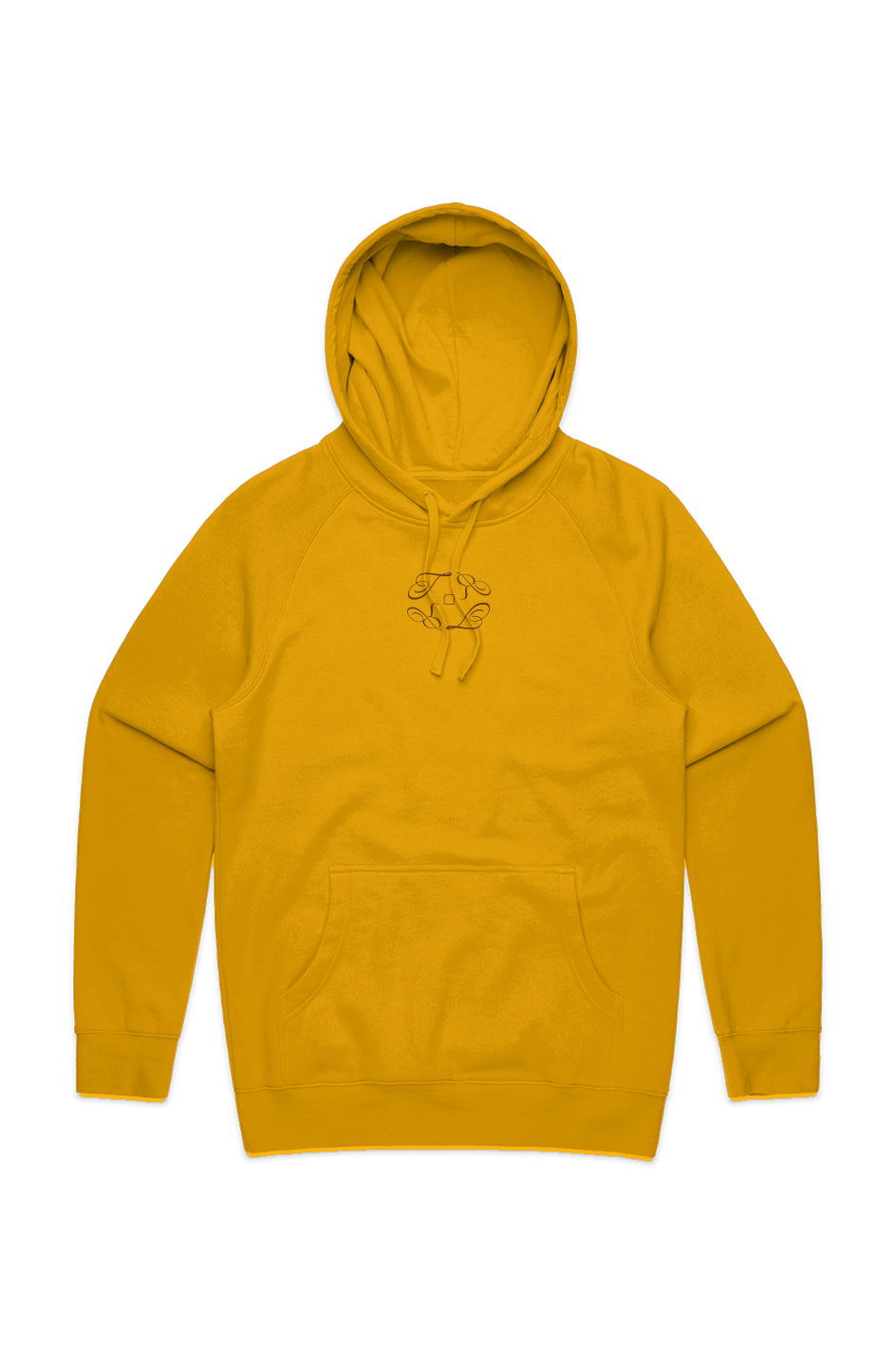 TR Script Hoodie - Gold & Brown